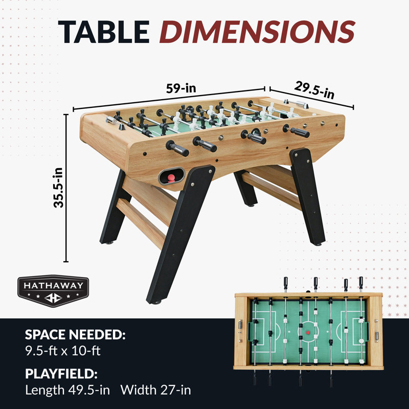 Table de soccer sur table 59 po Hathaway
