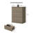 Modern Fluted 3-Drawer Dresser With Pop - Up Design-986991487