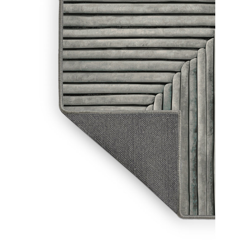 Tapis gris soyeux et moelleux, Tapis de couloir 2 pi x 5 pi