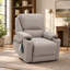 Fauteuil inclinable électrique rembourré de 84,3 cm (33,2 po) de largeur avec poches latérales de massage et de chauffage - Gris pâle-1425631702