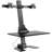 Mount-It! Height Adjustable Electric Standing Desk Converter, Sit Stand Desk with Dual Monitor Mount