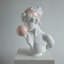 Objet décoratif abstrait en résine rose-1436424934-1436424930
