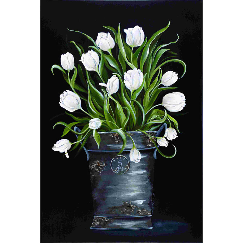 Bouquet d'anniversaire, H 18 po x l 12 po, Non, Toile tendue