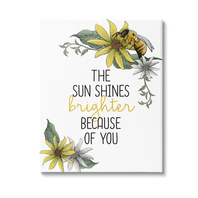 Sun Shines, art mural sur toile plus lumineux par Kim Allen