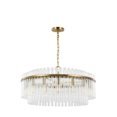 16 - Light Dimmable Drum Chandelier