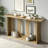Curved Ash Veneer Console Table With Open Storage Shelf For Entryway-657203857