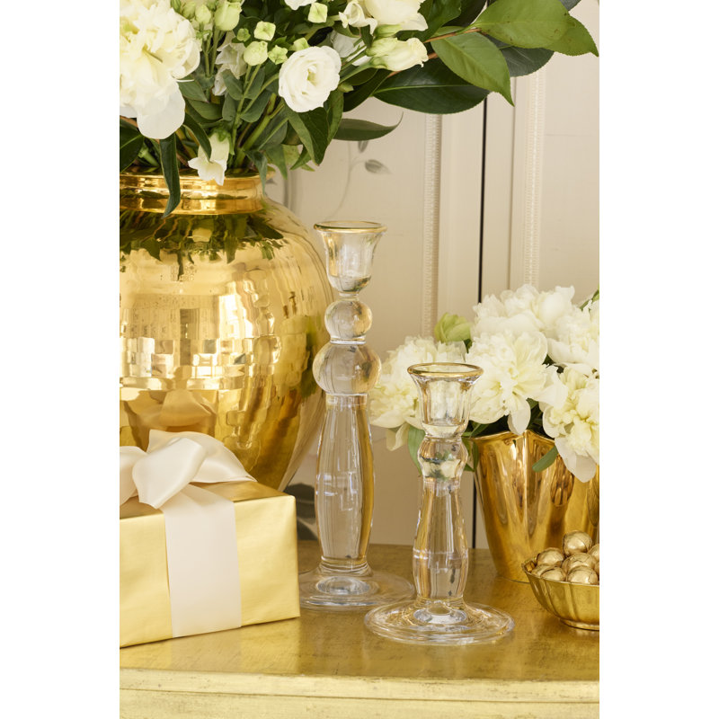Sancia Candlestick, 7.1" H x 4.1" W x 4.1" D
