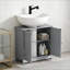 Modern Style Pedestal Sink Storage Cabinet,Bathroom Under Sink Cabinet