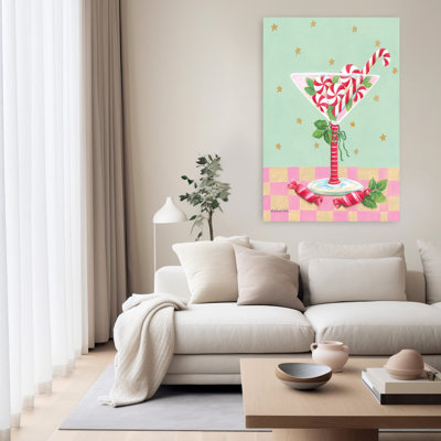 Peppermint Spirits Playful Whimsical Abstract Art