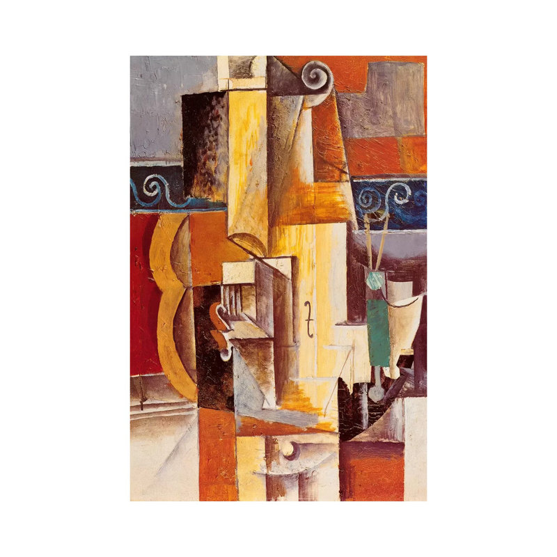 Violin And Guitar by Pablo Picasso - Wrapped Canvas Gallery-Wrapped Canvas Giclée, No Framed