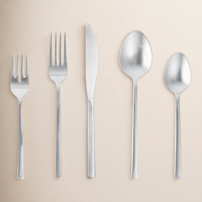 Arezzo 5 Piece 18/10 Stainless Steel Flatware Set, Service for 1