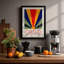 Ohio Sunburst Retro 1 Piece Single Picture Frame Wall Art-136580930-136580932