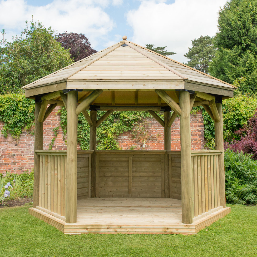 4 x 3.5m  Wooden  Gazebo with Timber Roof with Installation Service