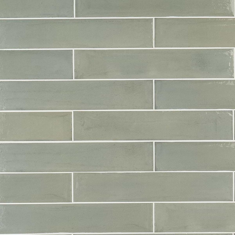 Paint 3x16 Glossy Porcelain Tile, Verde Green