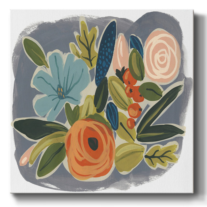Toile tendue brillante botanique I-Gallery, H 16 po x l 16 po x P 1,5 po