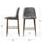 26 inch Mid-Century Modern Upholstered Counter Height Stools For Kitchen Island With Wood Grain Metal Legs-1229819269