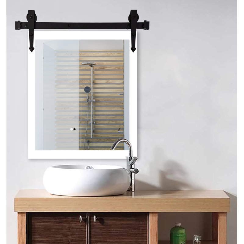 Ensemble de 2 miroirs Lynd, H 35,5 po x l 23,5 po, Blanc