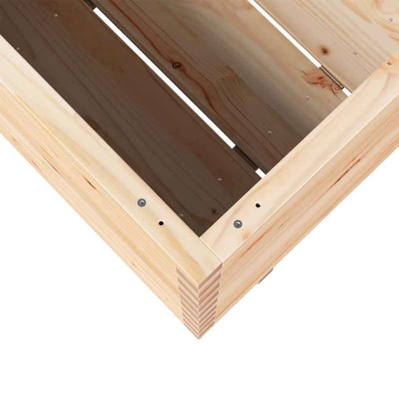 Wood Planter Box, 72cm H x 90cm W x 60cm D, Natural Pine