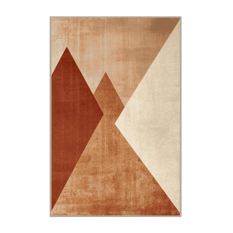 Machine Washable Pauleth Bohemian Moroccan Rug in Brown – Beige Binding, 2x5