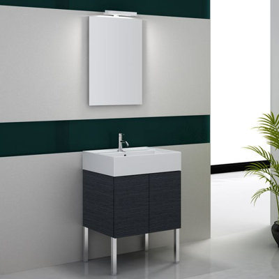 Smile 31.1'' Single Bathroom Vanity with Ceramic Top with Mirror