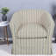 Chaises d'appoint pivotantes modernes, structure en métal et tissu, salon compact à domicile