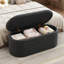 Rangement rembourré noir de 40 pouces - Banc en tissu pour la chambre à coucher, le salon, rehaussant l'apparence de la pièce-857089109