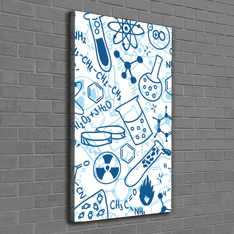 Chemistry Background - Wrapped Canvas Print