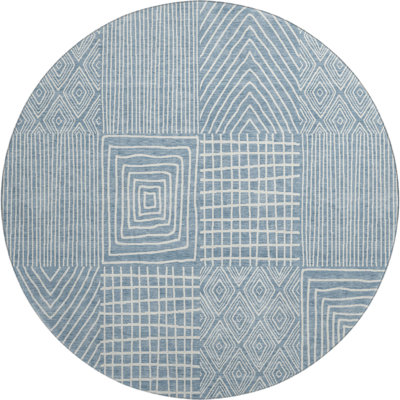 Premium Machine Washable Lyndhurst AMF990 Geometric Rug