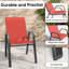 Ensemble de chaises de salle à manger ergonomiques pour l'extérieur avec cadre imperméable et résistant à la rouille