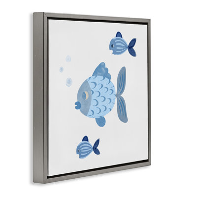 «Minimal Blue Fish» par Carrie Cantwell