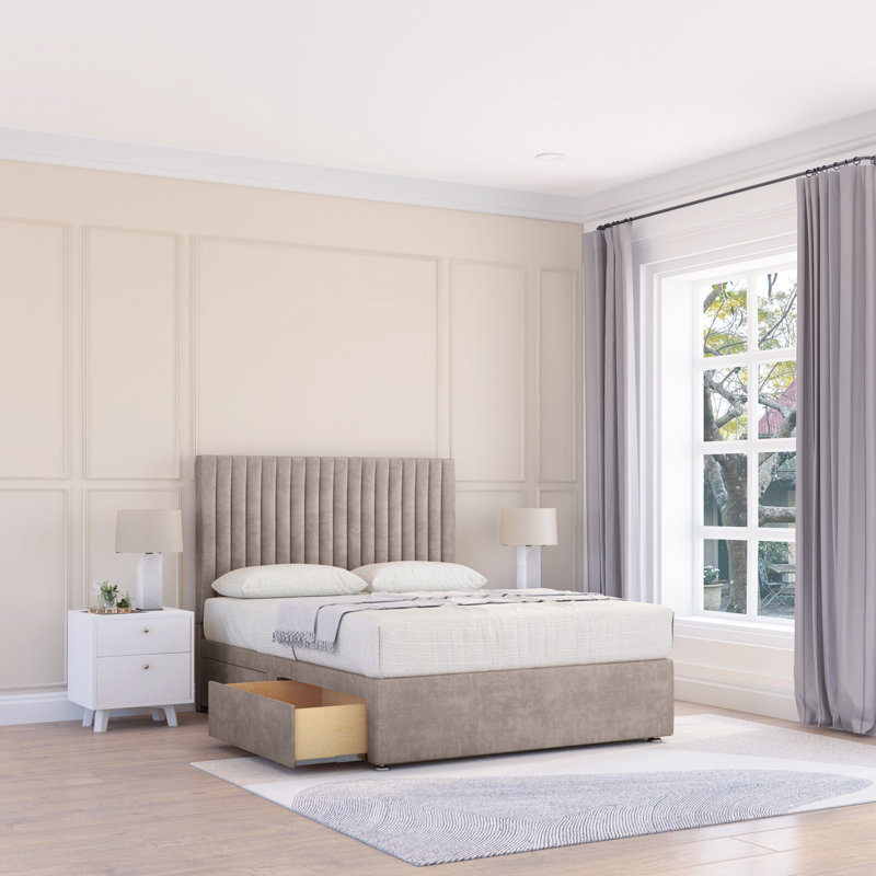 Upholstered Kingsize (5') Bed, Kingsize (5'), Light Brown