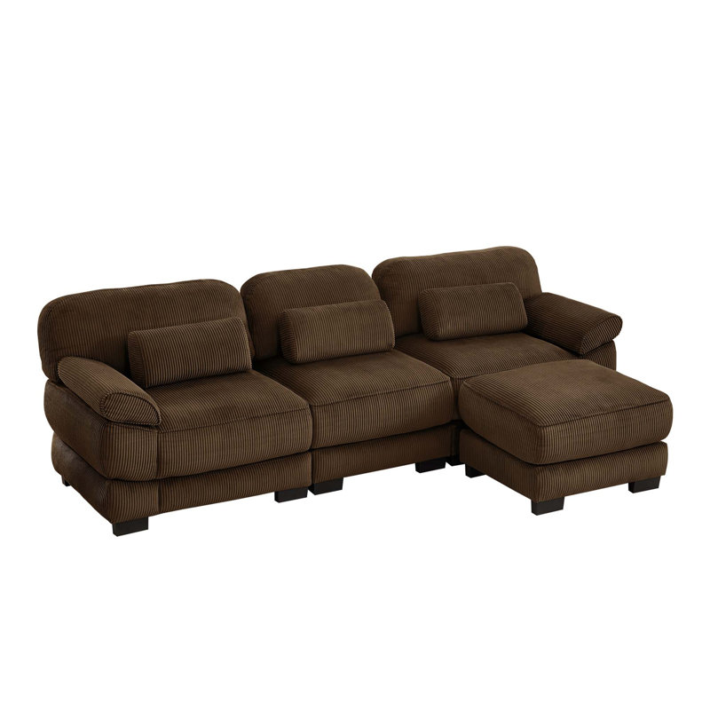 Canapé modulaire Cloud Couch, Brown Corduroy
