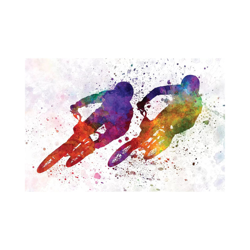 BMX Race II by Paul Rommer - Wrapped Canvas Painting, 66.04 cm H x 45.72 cm W