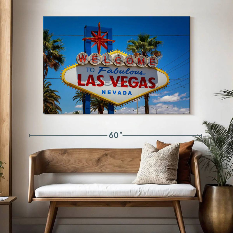 Enseigne Nicci Famous Las Vegas, H 34 po x l 51 po