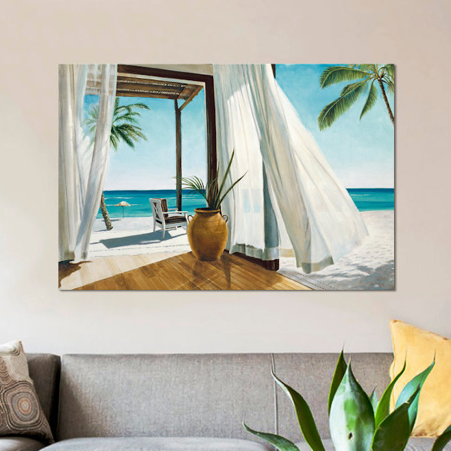 «Sea Breeze I», reproduction d'art sur toile, H 8 po x l 12 po x p 0,75 po, Toile tendue, Pas de tapis