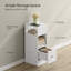 Bedside Table, Nightstand With 2 Open Compartments And 1 Drawer, Night Table, Space Saving Cabinet For Bedroom, Living Room, Chipboard, 25X30X66Cm-1066008487