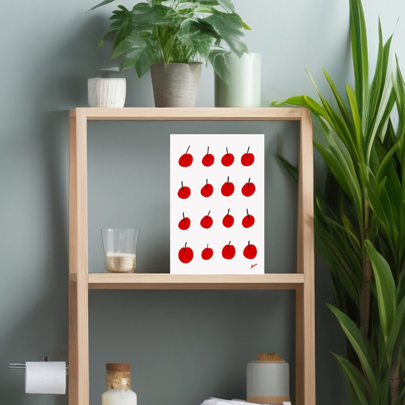 Art mural de cerises cerises, H 18 po x l 12 po
