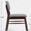 Chaise de salle à manger rembourrée avec structure en bois d'hévéa, ensemble de 2-880575567-880575566