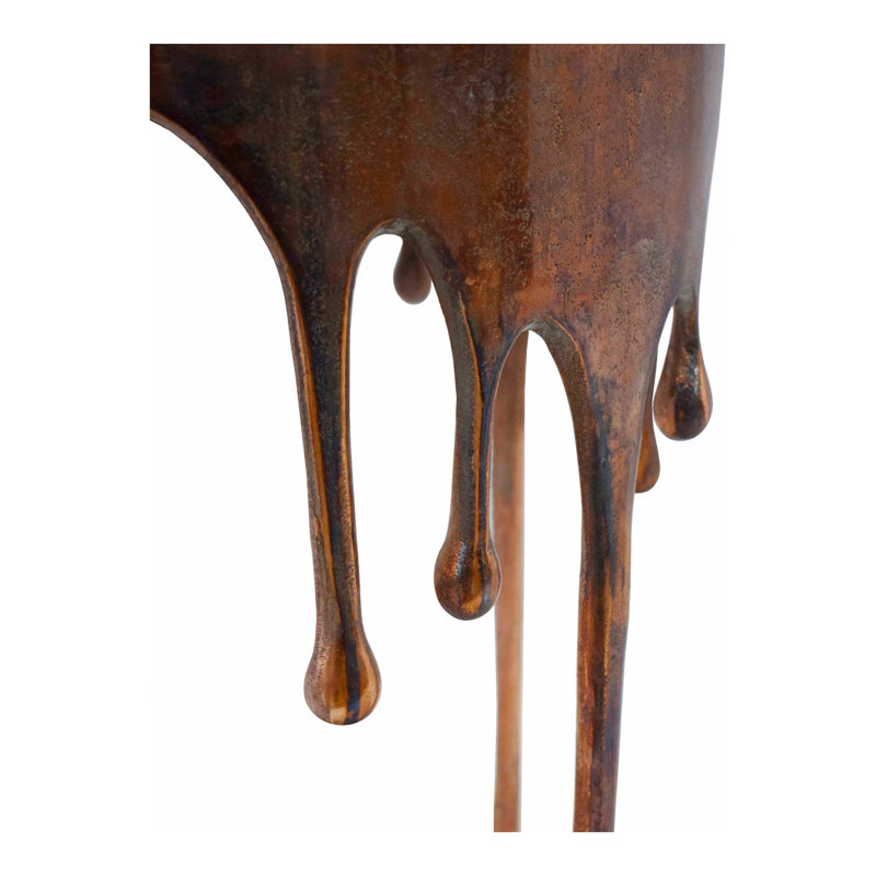 Pièce décorative en aluminium massif avec finition cuivre antique