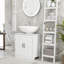Commode blanche pour lavabo de salle de bain avec tablette réglable pour une utilisation pratique, couleur, maximise l'espace