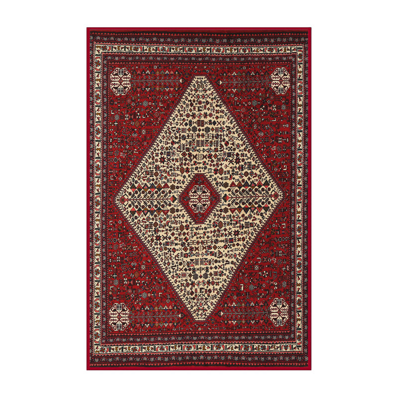 Tapis oriental rouge / ivoire, Rectangle 8 pi x 12 pi