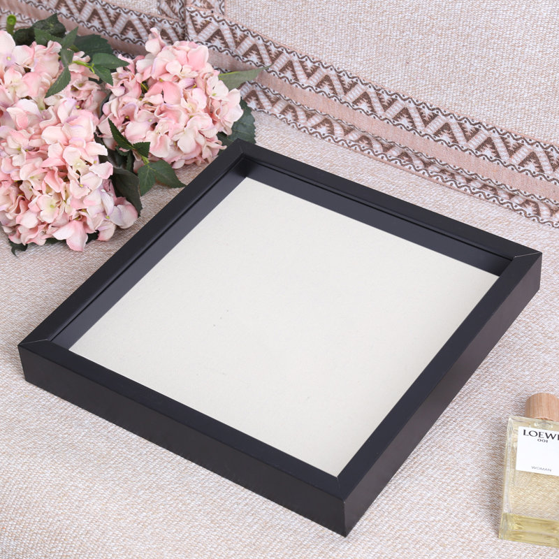 Adreian Matte Shadow Box Picture Frame, 12" x 12", Black