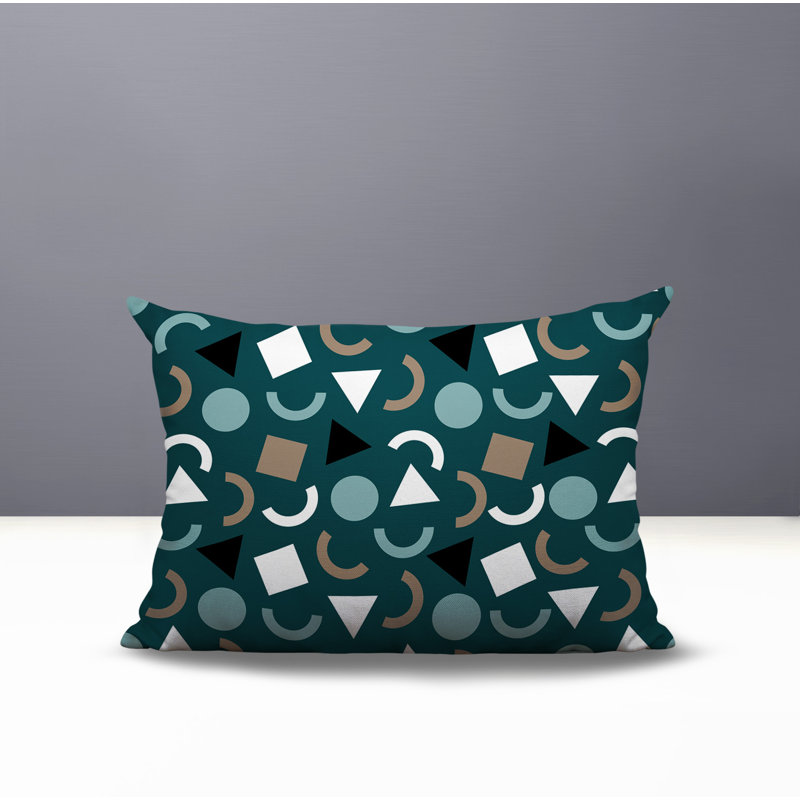 Coussin lombaire réversible intérieur / extérieur Lunko, Rectangle H 18 po x l 25 po, Emerald