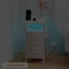 Ensemble de 2 commodes étroites avec station de charge Commode blanche à 3 tiroirs
