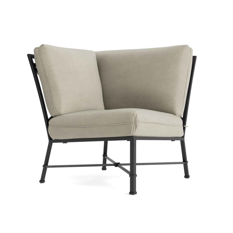 Venetian Outdoor Patio Sectional, Fusion Charcoal, Textured Pewter