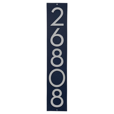 Plaque d'adresse verticale flottante de 6 po