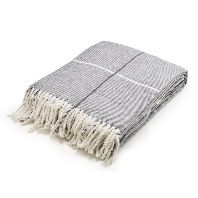 Highlands Hand Woven Throw Blanket, Gray