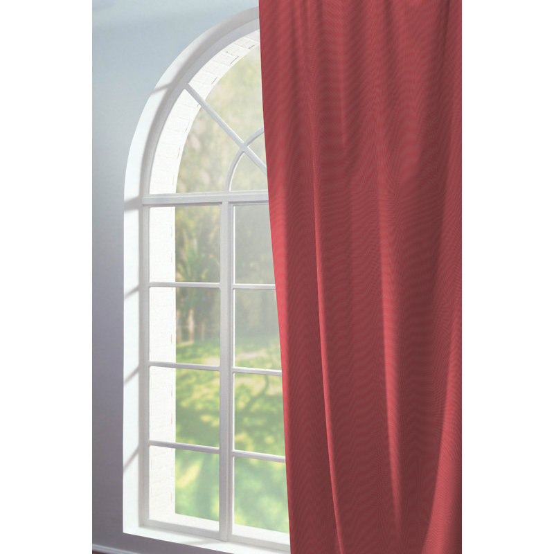 Yvette Pencil Pleat Blackout Single Curtain, Red, 145cm Width x 245cm Drop