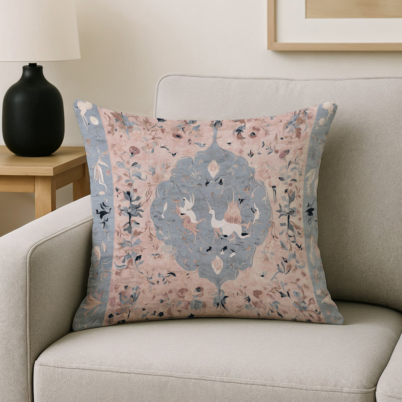 Coussin décoratif intérieur et extérieur Modern, Carré 18 po, Animaux gris 29