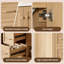 Meuble-lavabo 36 po avec comptoir d'évier, meuble-lavabo avec deux portes et deux tiroirs, bois massif, tablette ouverte, planches en MDF, deux ensembles, naturel